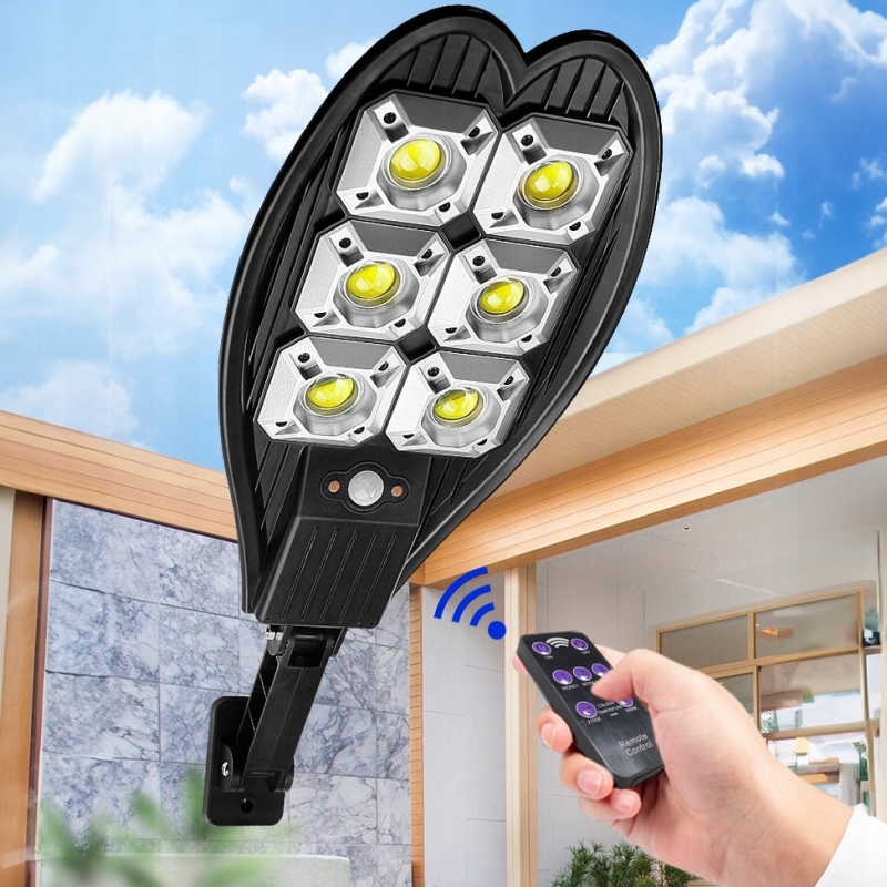 Lampa Solarna LED Czujnik Ruchu Zmierzchu Pilot do Ogrodu LED COB