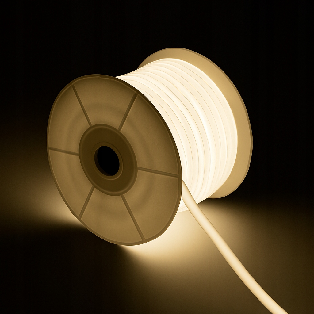 Neon LED Neutralny 4500K 360 Wąż Okrągły Cięty na Metry Zewnętrzny 230V