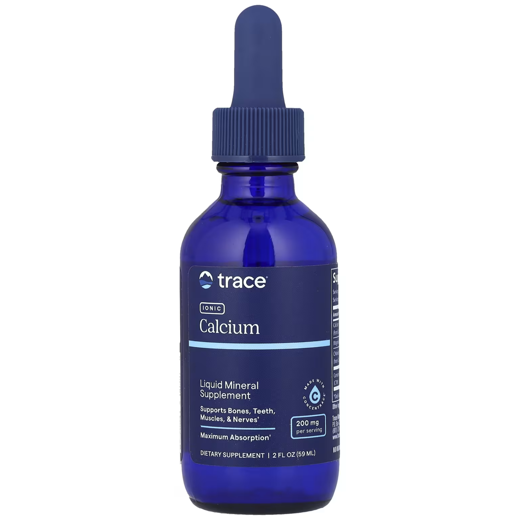 Trace Minerals Liquid Ionic Copper 2oz Drops Connective Tissue & Immune Support