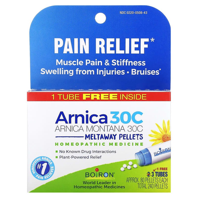 Boiron Arnica Montana 30C 3 Tubes Homeopathic Remedy for Bruises & Soreness