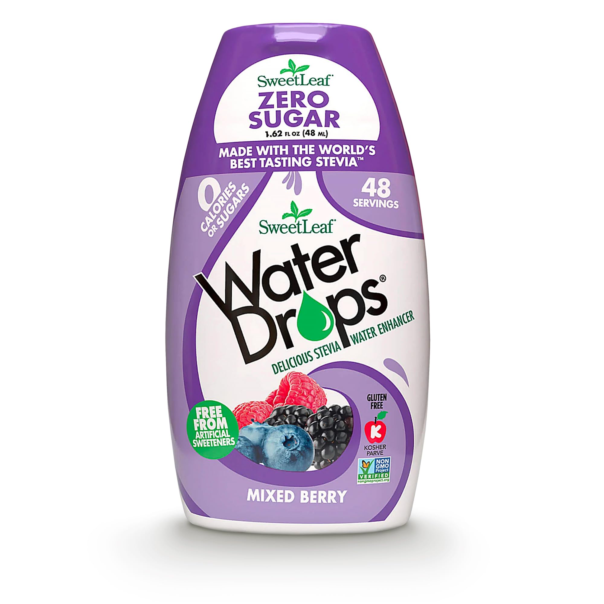 SweetLeaf Water Drops Mixed Berry 48ml Zero Calorie Stevia Water Enhancer