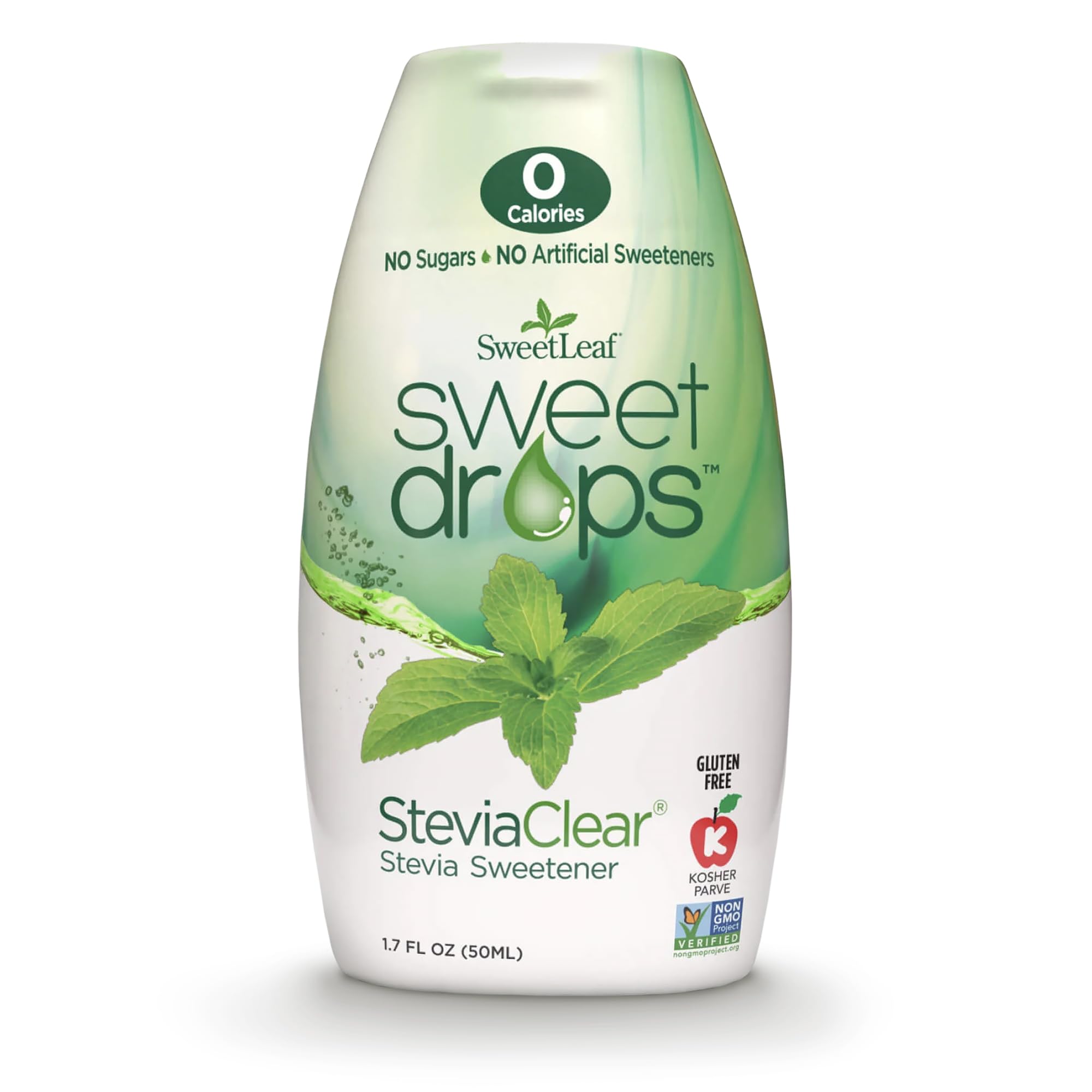 SweetLeaf Sweet Drops Stevia Clear 1.7oz Zero Calorie Unflavoured Sweetener