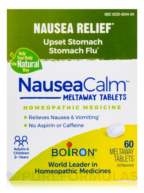 Boiron NauseaCalm 60 Tablets Homeopathic Nausea & Upset Stomach Relief