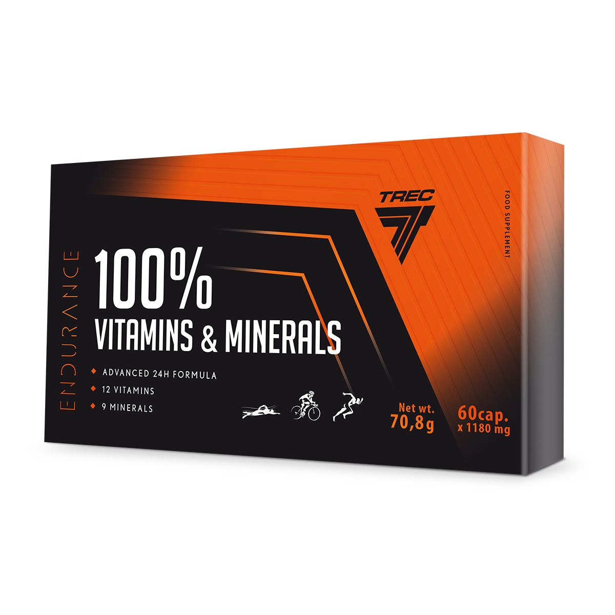 Trec Nutrition 100% Endurance Vitamins & Minerals 60 Caps Energy & Performance