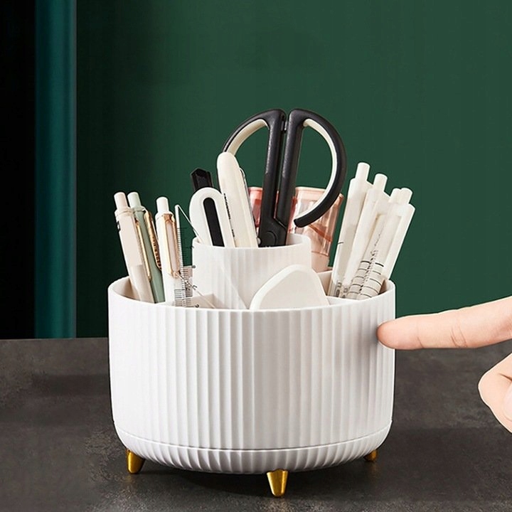 ORGANIZER NA KOSMETYKI OBROTOWY POJEMNIK PĘDZLE STOJAK 360 KOSMETYCZKA