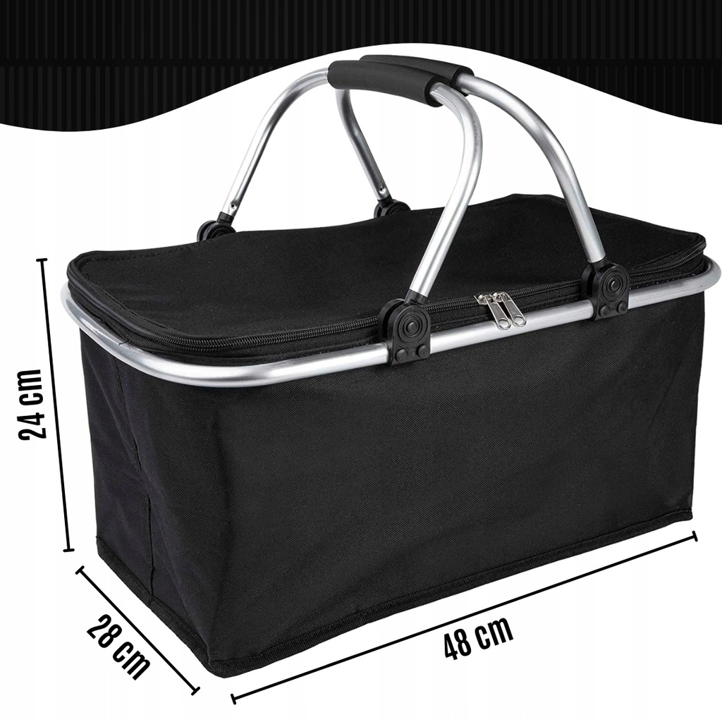 Kosz termiczny MEMFLOW TORBA PODRÓŻNA IZOLOWANA TERMICZNIE czarny 30 l