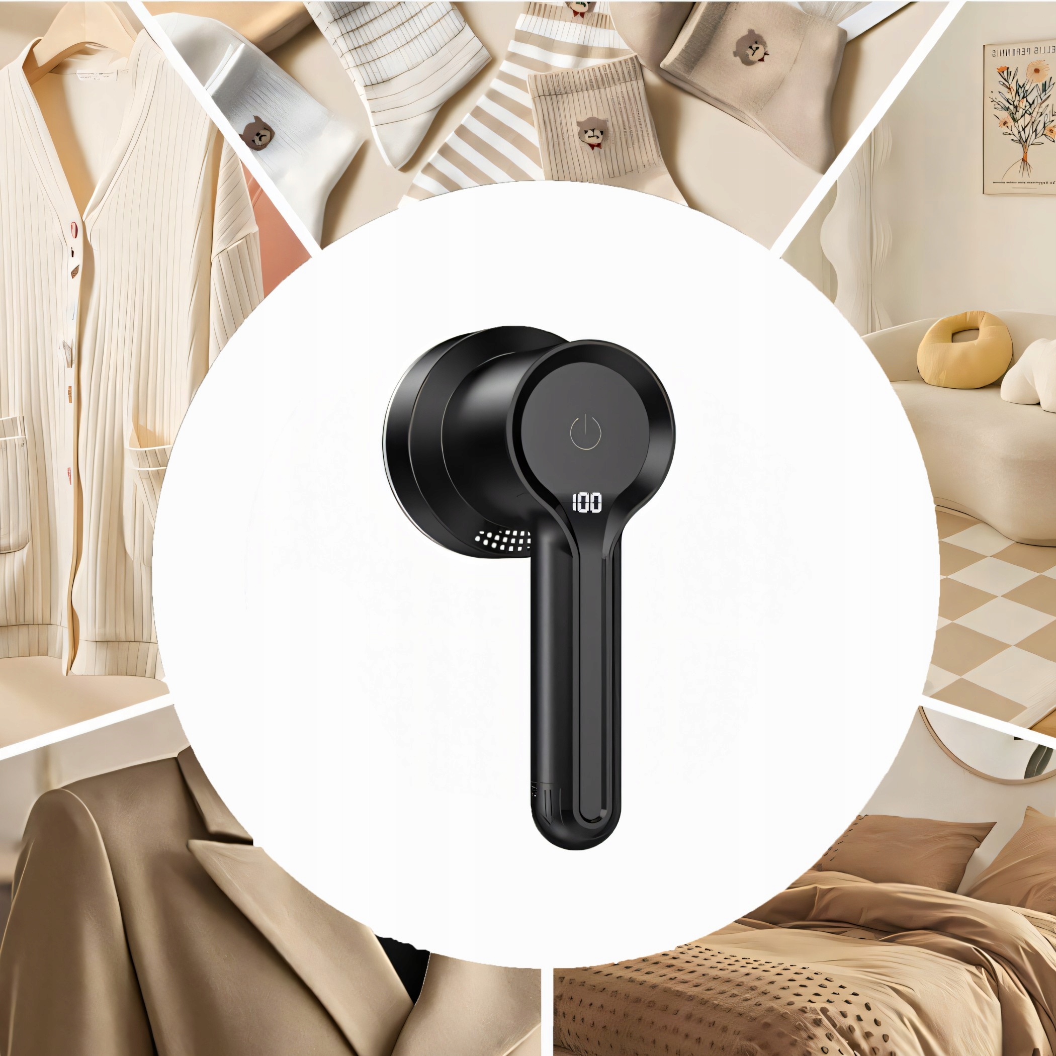 GOLARKA DO UBRAŃ TAPICERKI SWETRÓW 3 POZIOMY PRĘDKOŚCI GŁOWICE WYMIENNE