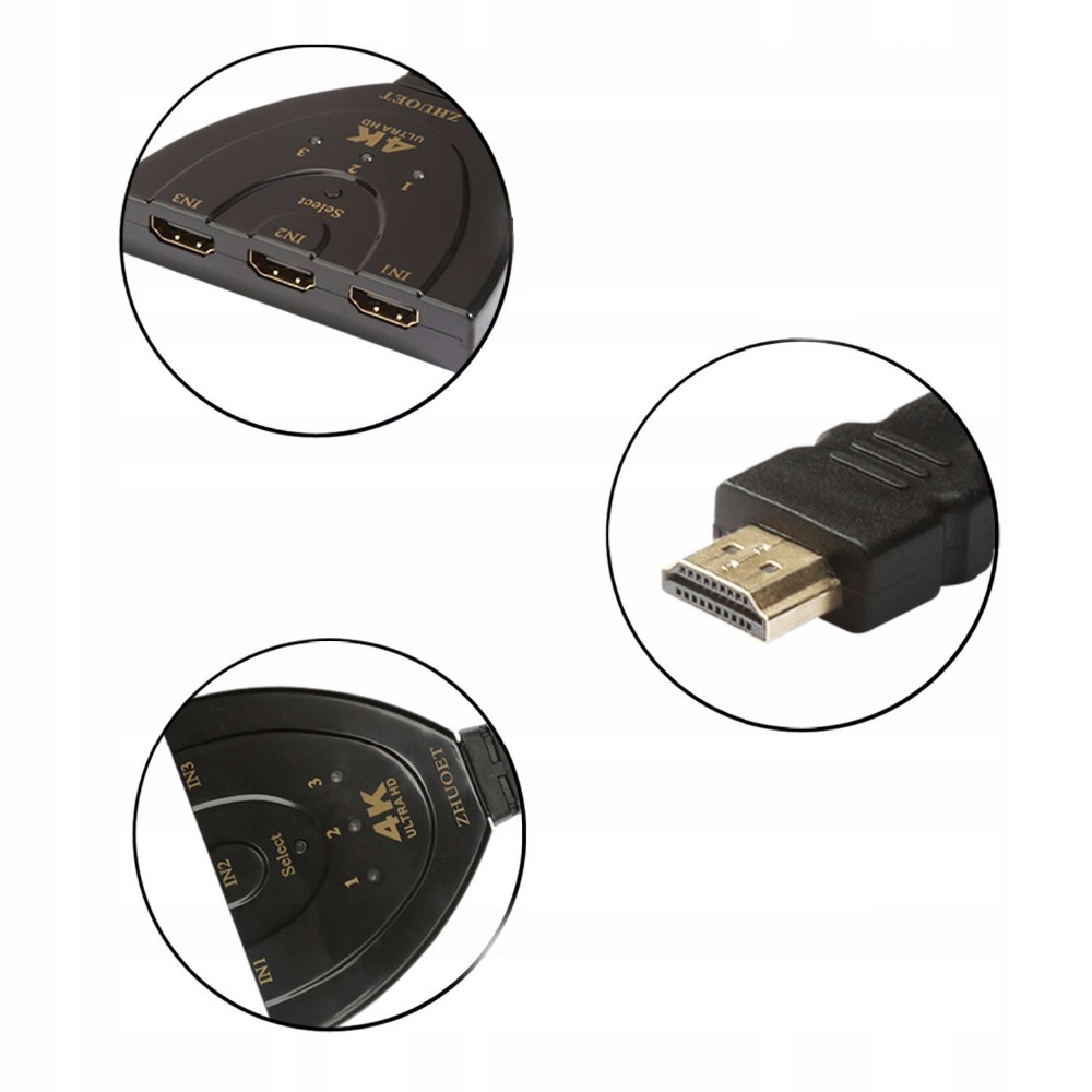 Kabel RETOO Switch HDMI - HDMI 0,5 m