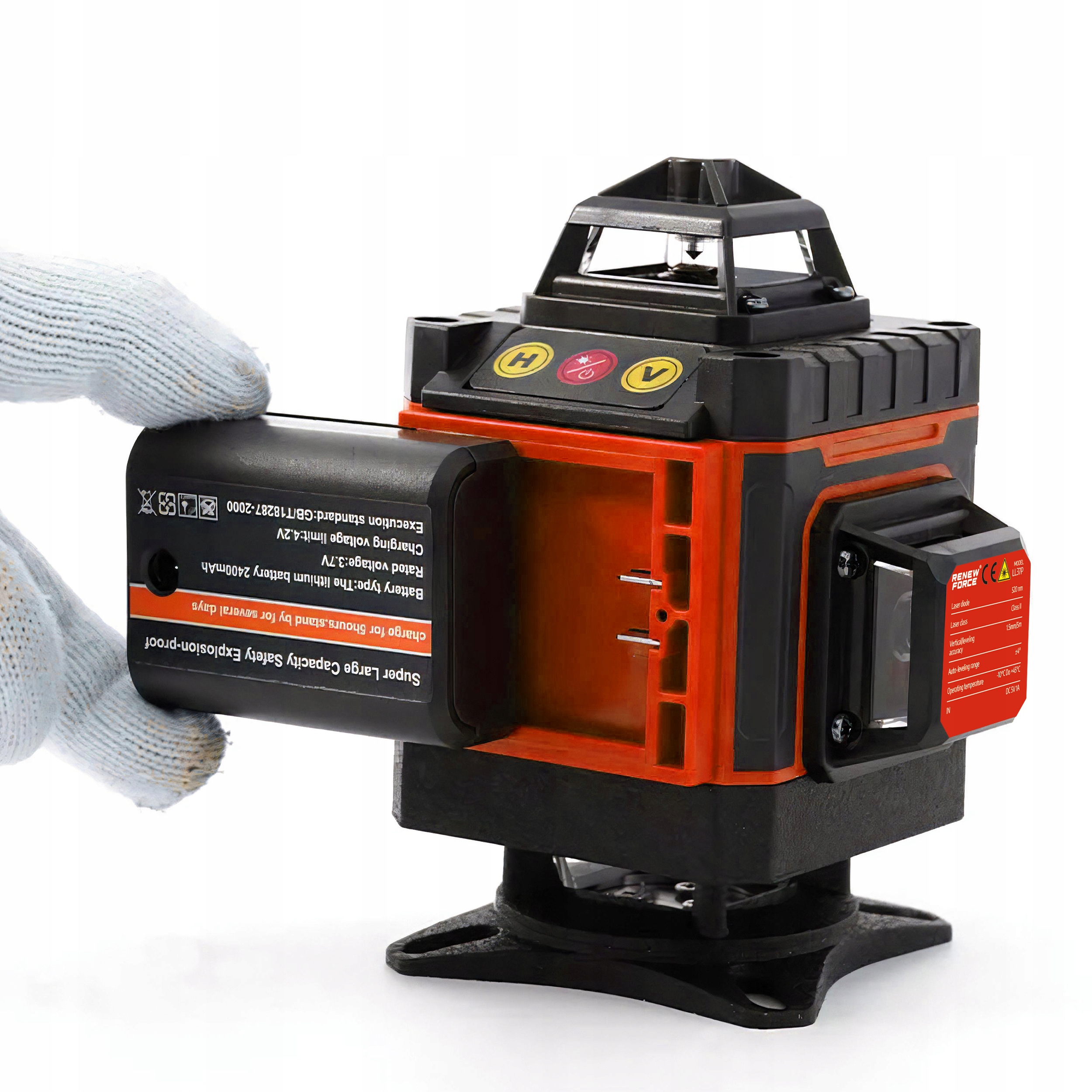 LASER KRZYŻOWY 360 STOPNI 16 LINII POZIOMICA LASEROWA PŁASZCZYZNOWA PILOT