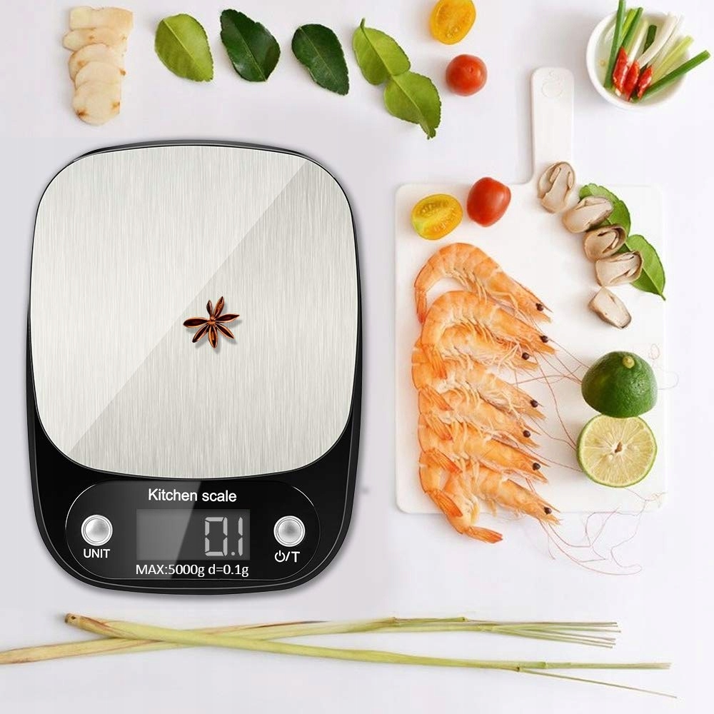 Waga kuchenna ARSA GO 0.1g TARA BATERIE GRAM UNCJA KARAT GRAM czarny 5 kg