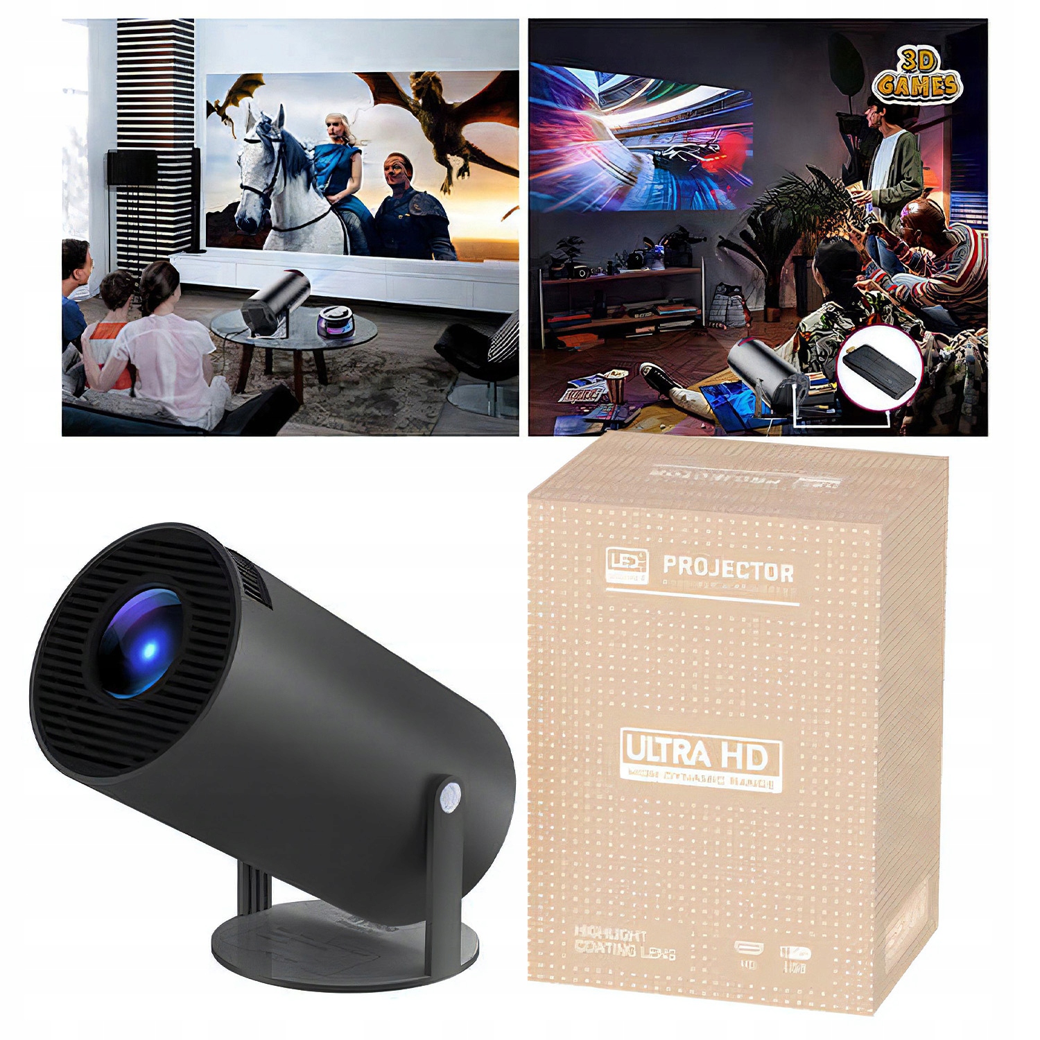 Projektor LED Renew Force RZUTNIK PROJEKTOR DO LAPTOPA KOMPUTERA 130 CALI