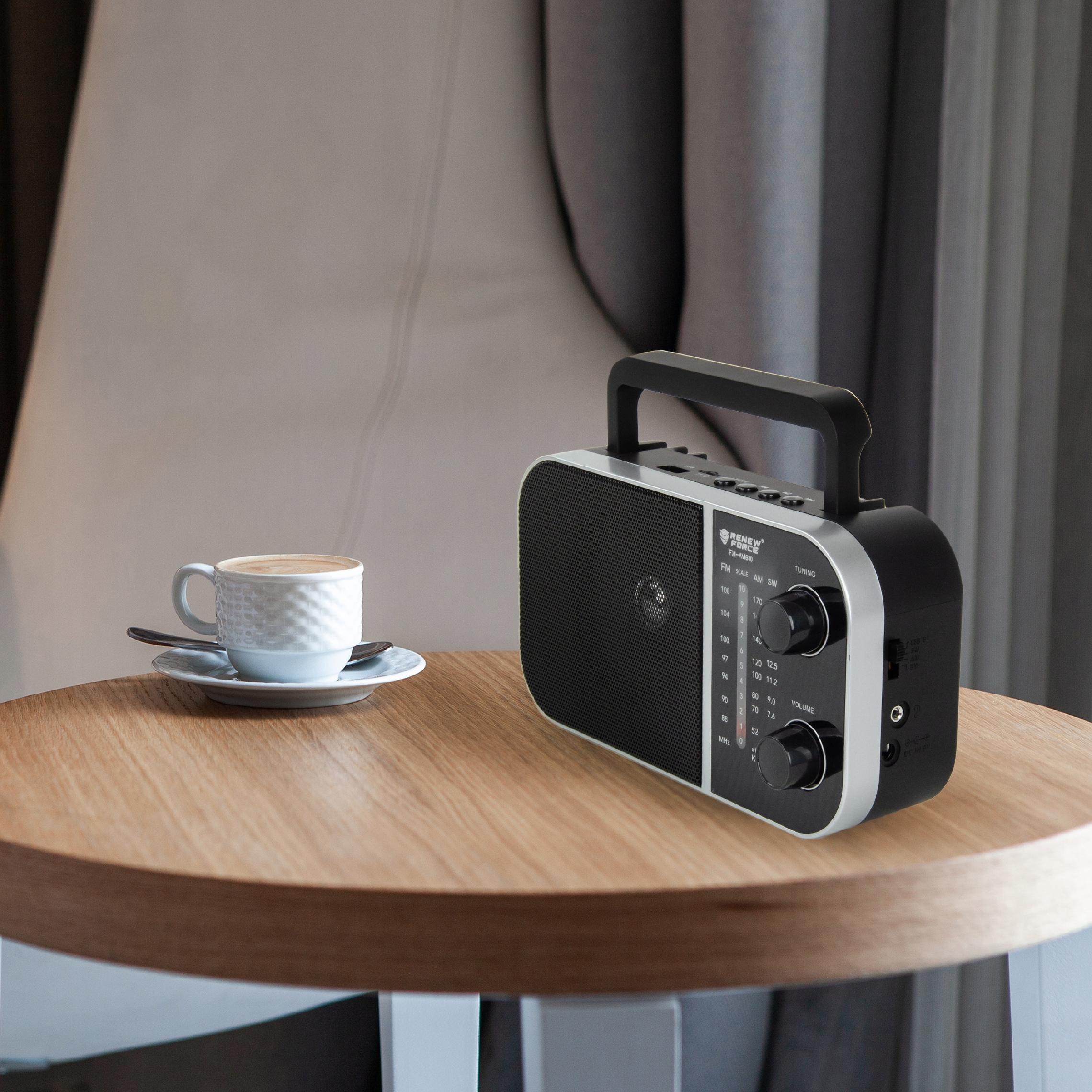 Radio baterie AM, FM Renew Force RADIO PRZENOŚNE BLUETOOTH DO KUCHNI USB