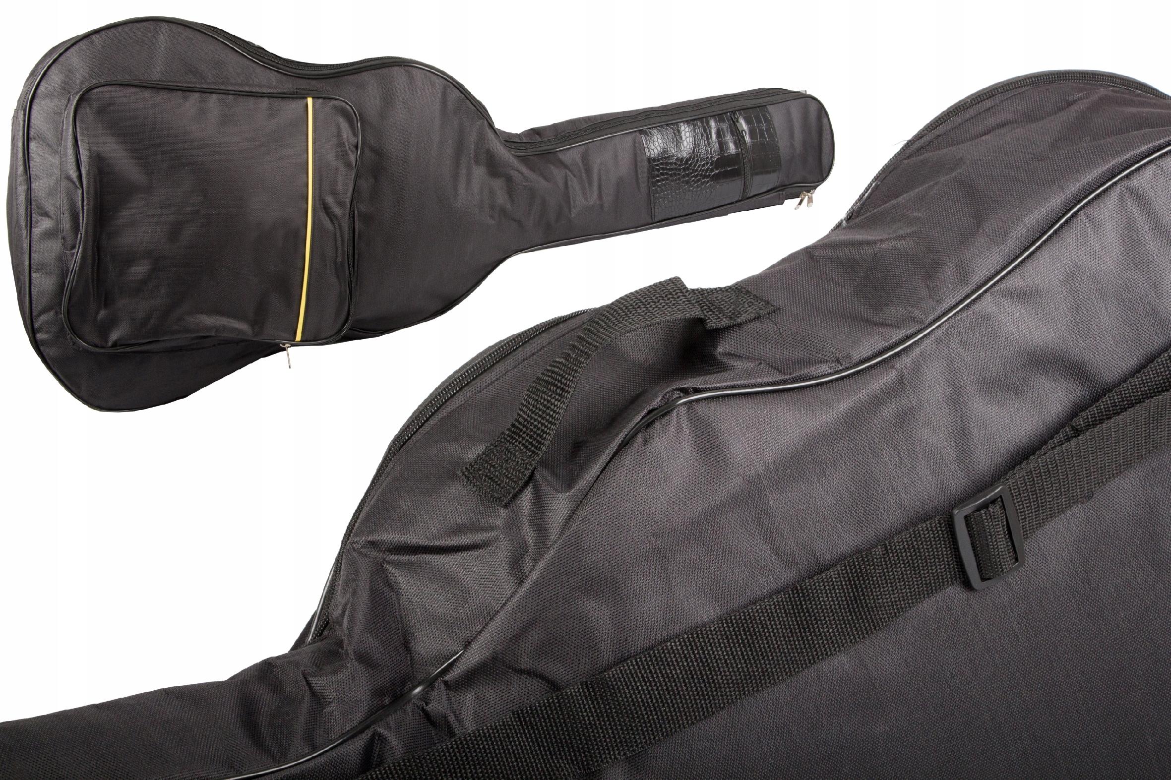 POKROWIEC NA GITARĘ KLASYCZNĄ AKUSTYCZNĄ Z KIESZENIAMI SZELKI UCHWYT GITARA