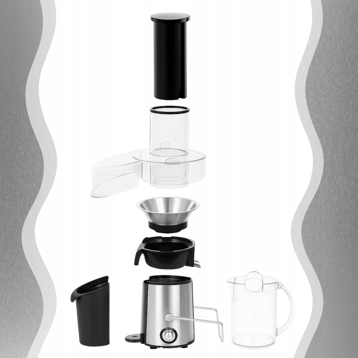 Sokowirówka MEMFLOW WYCISKARKA DUŻY OTWÓR 7CM POJEMNIK 500ML 800 W