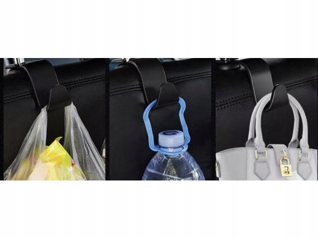 2x WIESZAK HAK NA ZAGŁÓWEK NA TOREBKĘ TORBĘ ZAKUPY UCHWYT HACZYK SAMOCHODU