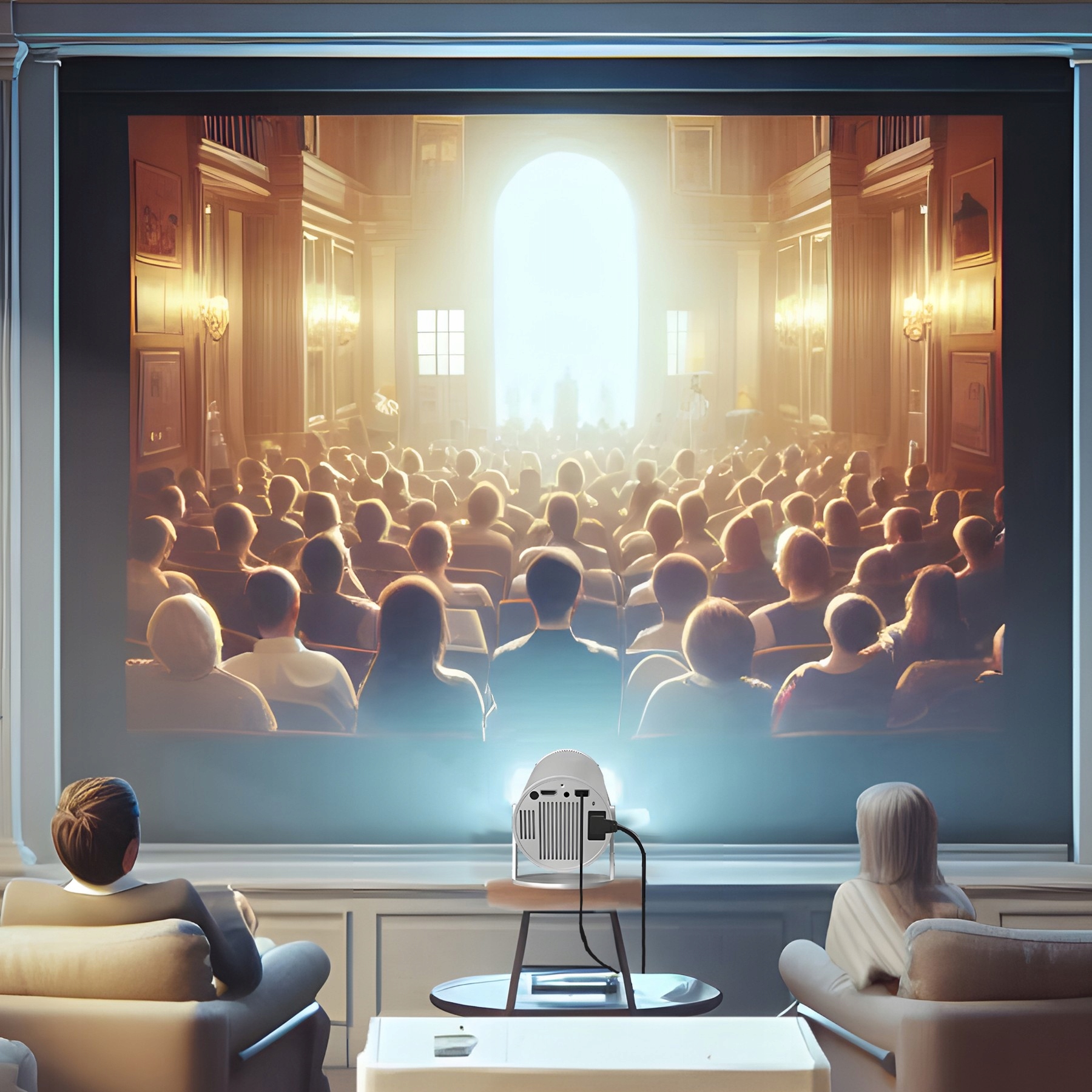 Projektor retoo ER1007 biały