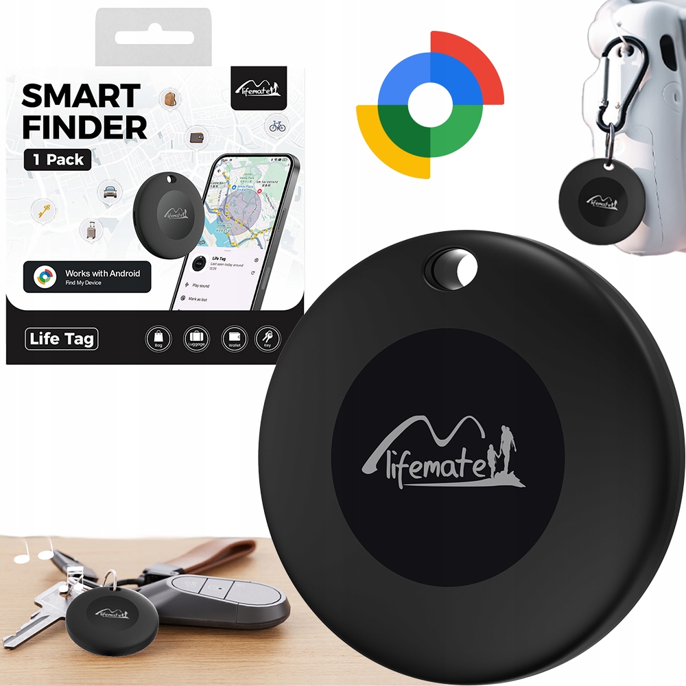 MiLi LOKALIZATOR GPS TRACKER AIRTAG DO ROWERU AUTA KLUCZY GOOGLE FIND MY