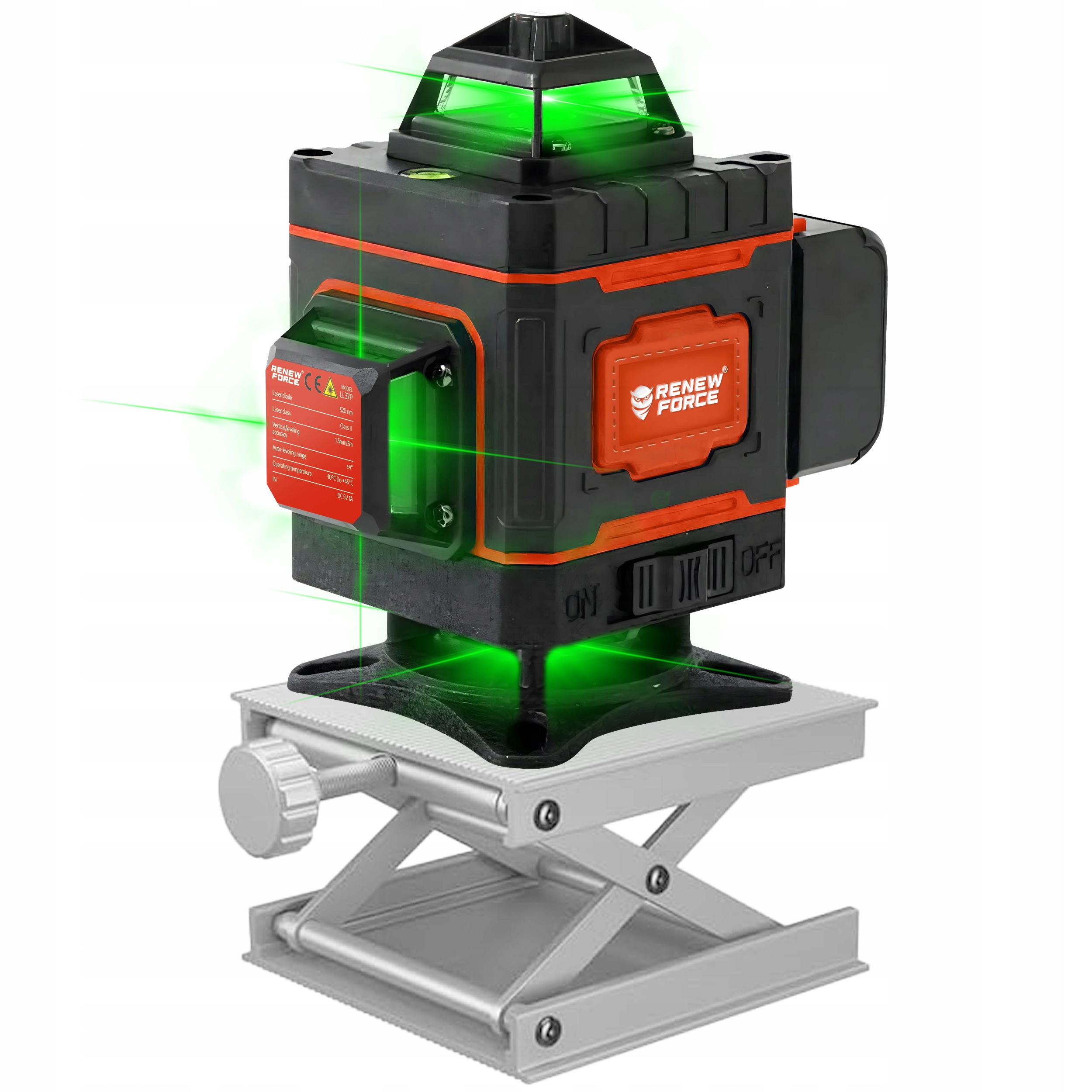 LASER KRZYŻOWY 360 STOPNI 16 LINII POZIOMICA LASEROWA PŁASZCZYZNOWA PILOT