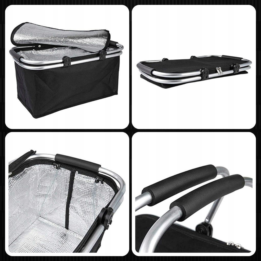 Kosz termiczny MEMFLOW TORBA PODRÓŻNA IZOLOWANA TERMICZNIE czarny 30 l