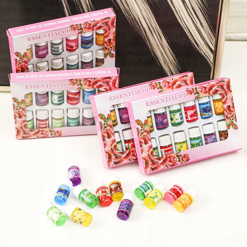 NAWILŻACZ POWIETRZA DYFUZOR ZAPACHOWY + 12x OLEJKI ETERYCZNE AROMATERAPIA