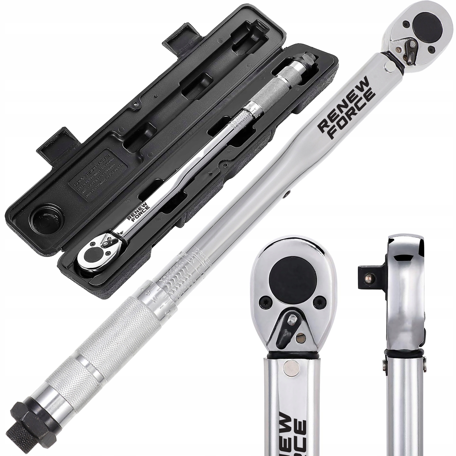 Klucz Dynamometryczny 3/8 7-112nm 370mm z Blokadą Dwukierunkowy z Etui