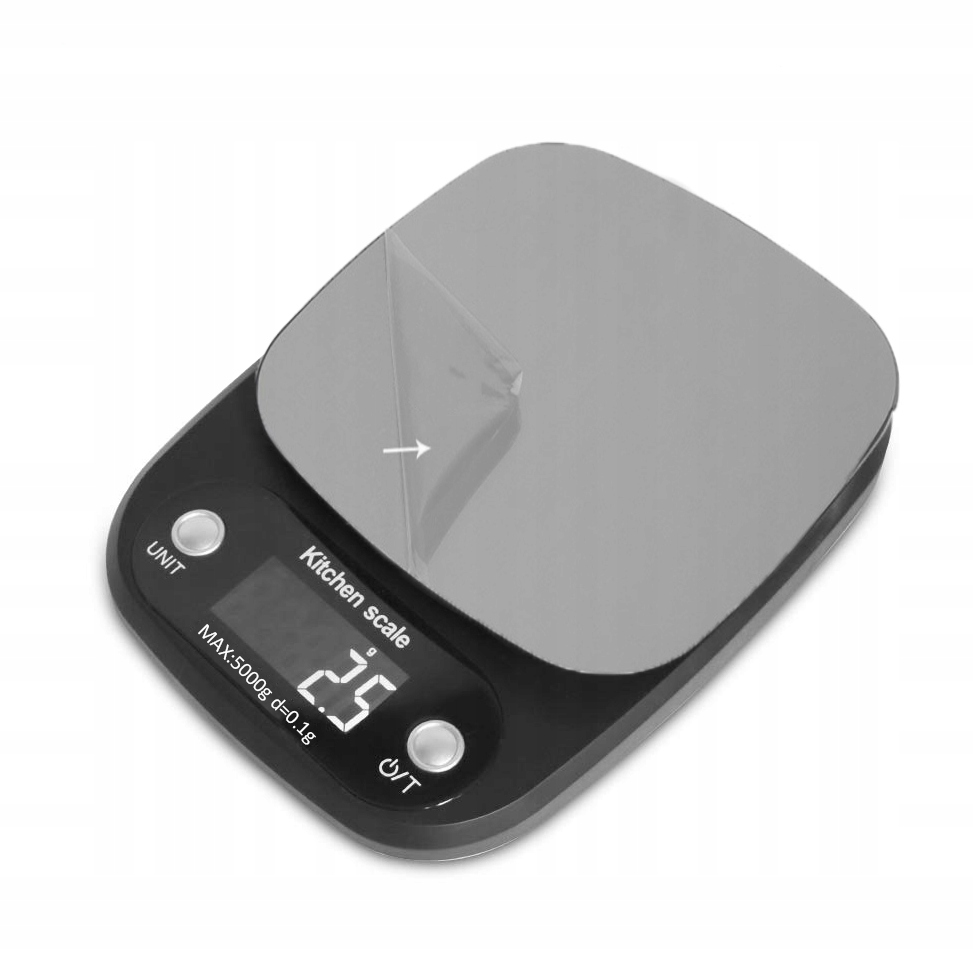 Waga kuchenna ARSA GO 0.1g TARA BATERIE GRAM UNCJA KARAT GRAM czarny 5 kg