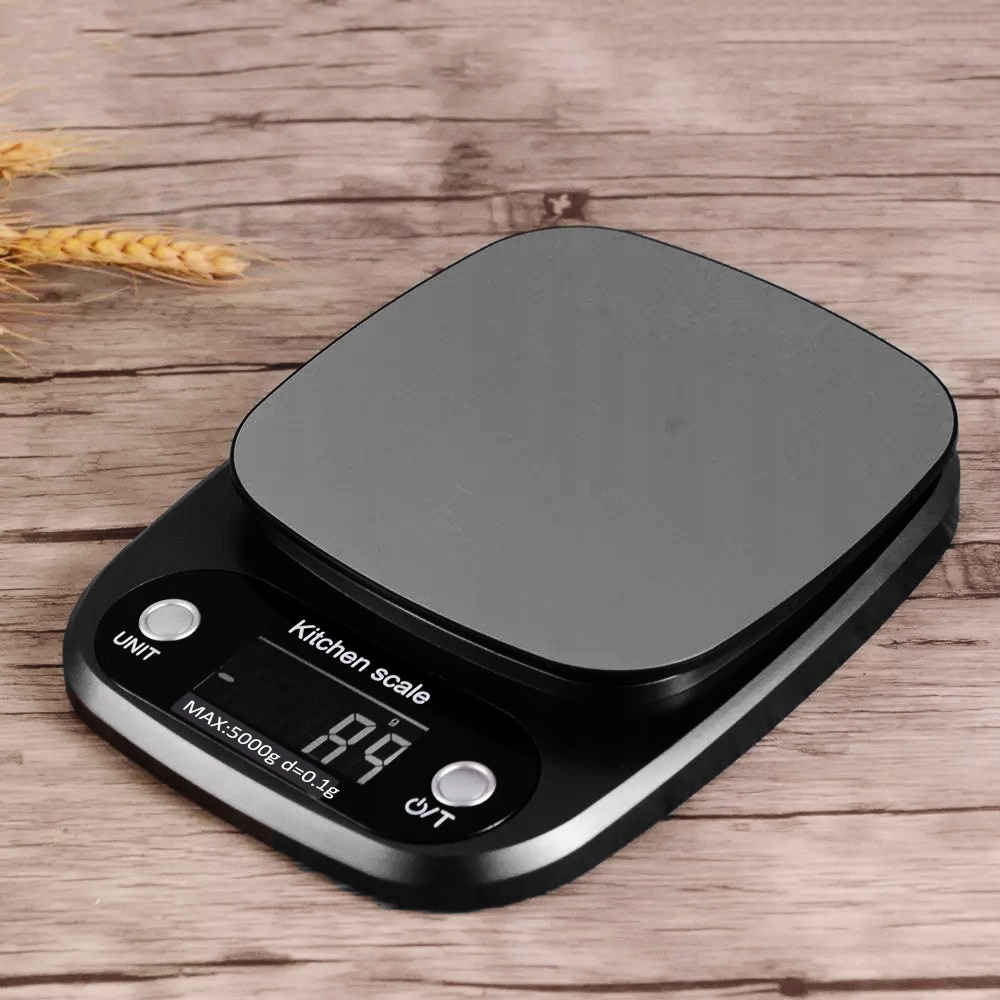 Waga kuchenna ARSA GO 0.1g TARA BATERIE GRAM UNCJA KARAT GRAM czarny 5 kg