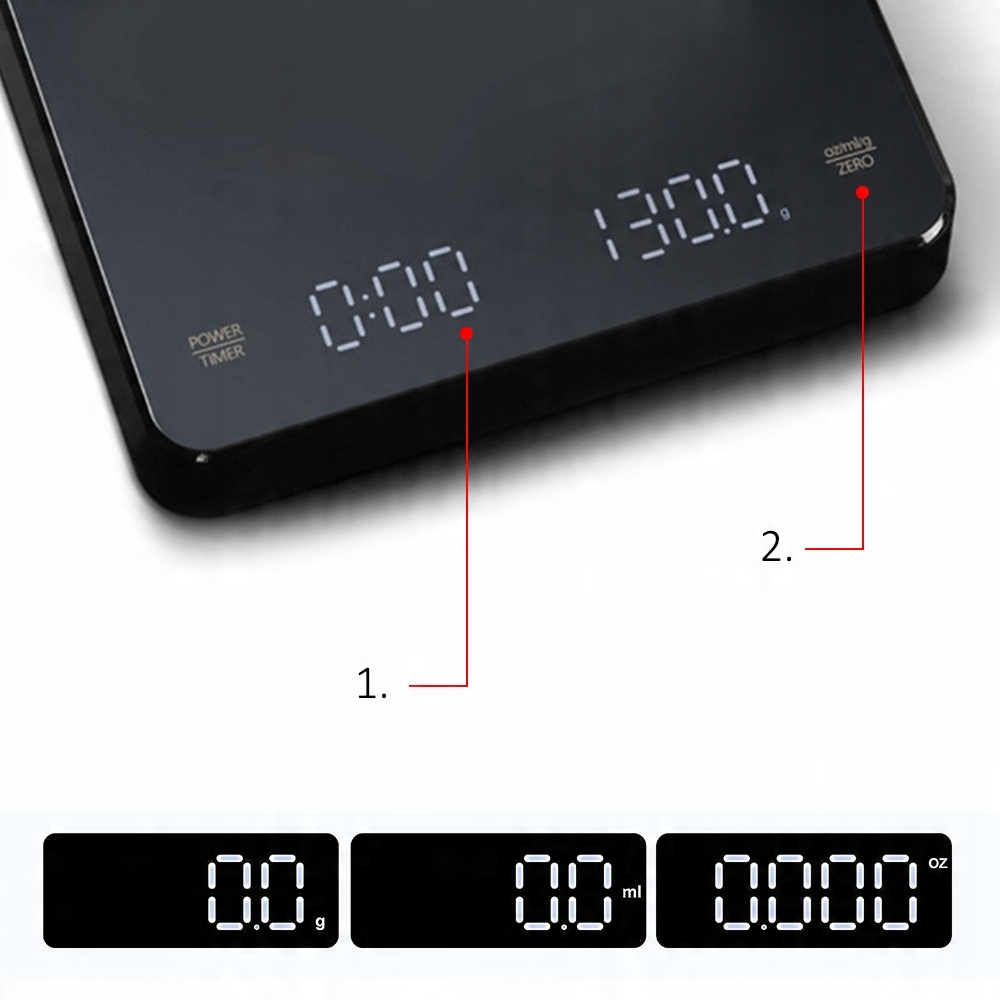 Waga kuchenna ARSA GO STOPER AKUMULATOR USB PARZENIE 3kg 0,1g czarny 3 kg