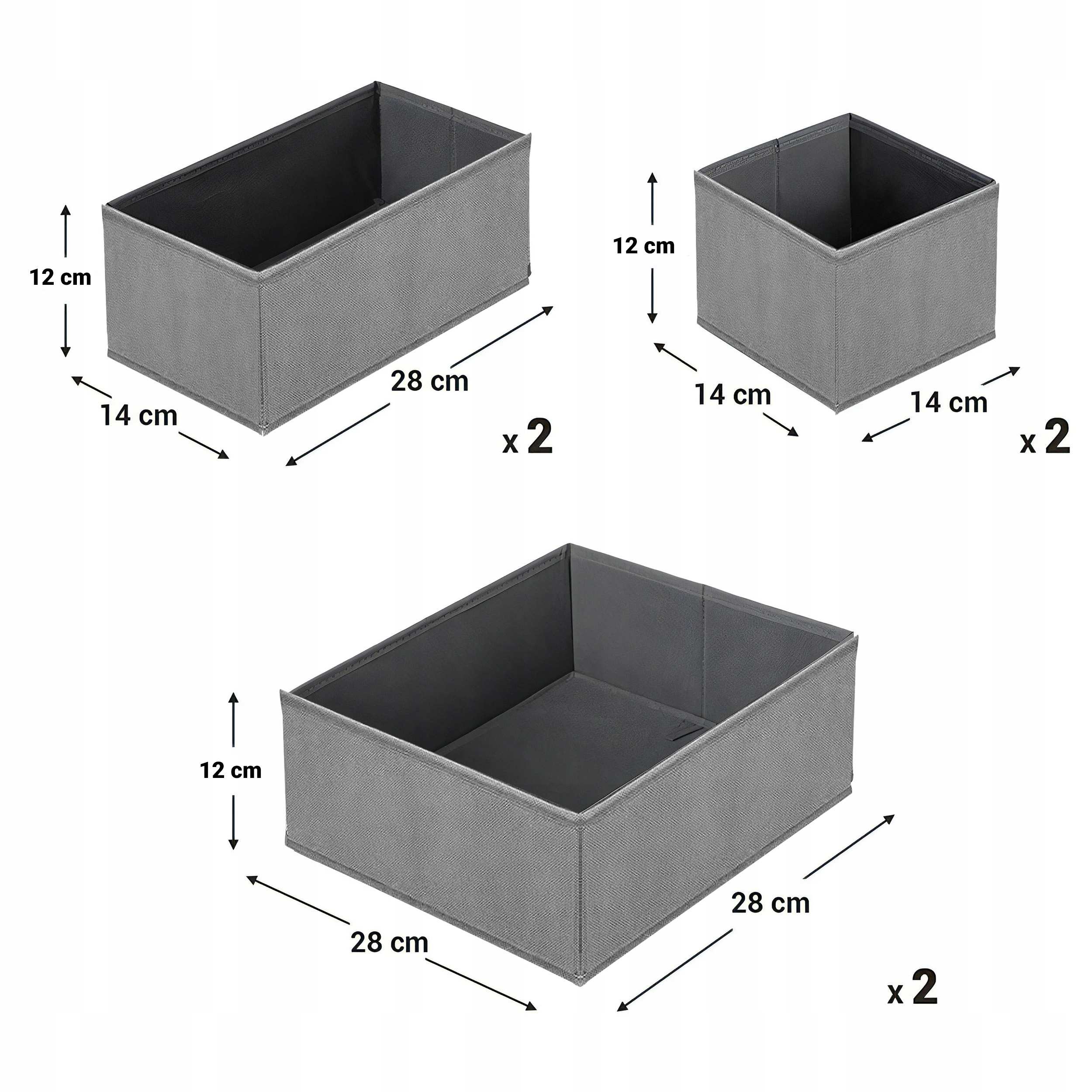 Organizer do szuflady 28 x 28 cm 6 szt.