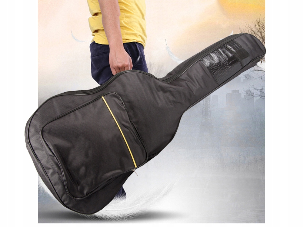 POKROWIEC NA GITARĘ KLASYCZNĄ AKUSTYCZNĄ Z KIESZENIAMI SZELKI UCHWYT GITARA