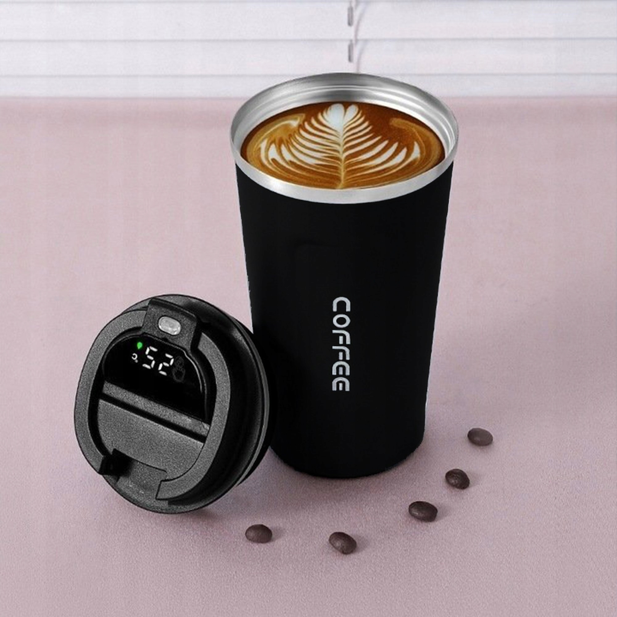 KUBEK TERMICZNY TERMOS 510ML WYŚWIETLACZ EKRAN LCD SMART