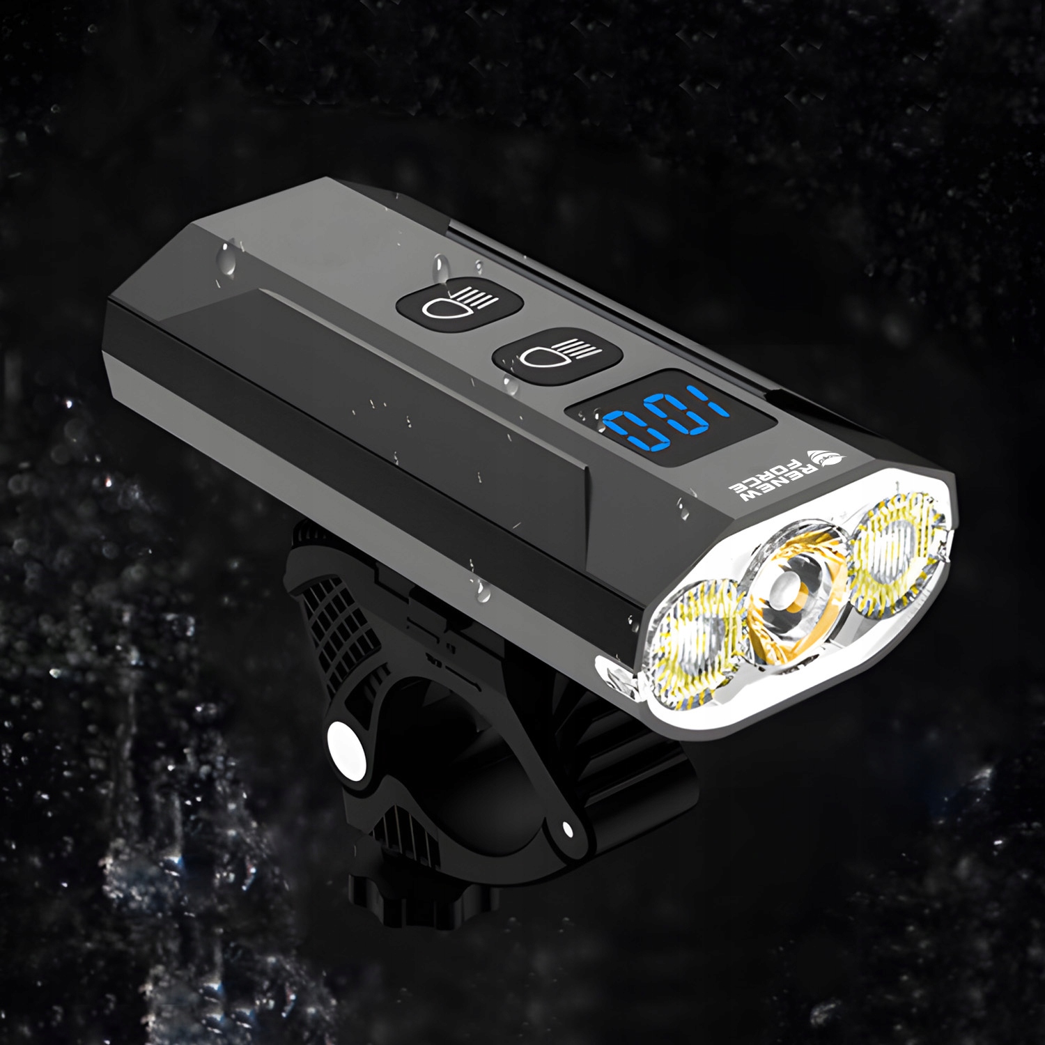 Oświetlenie rowerowe Renew Force ROWEROWE OŚWIETLENIE USB POWERBANK 900 lm