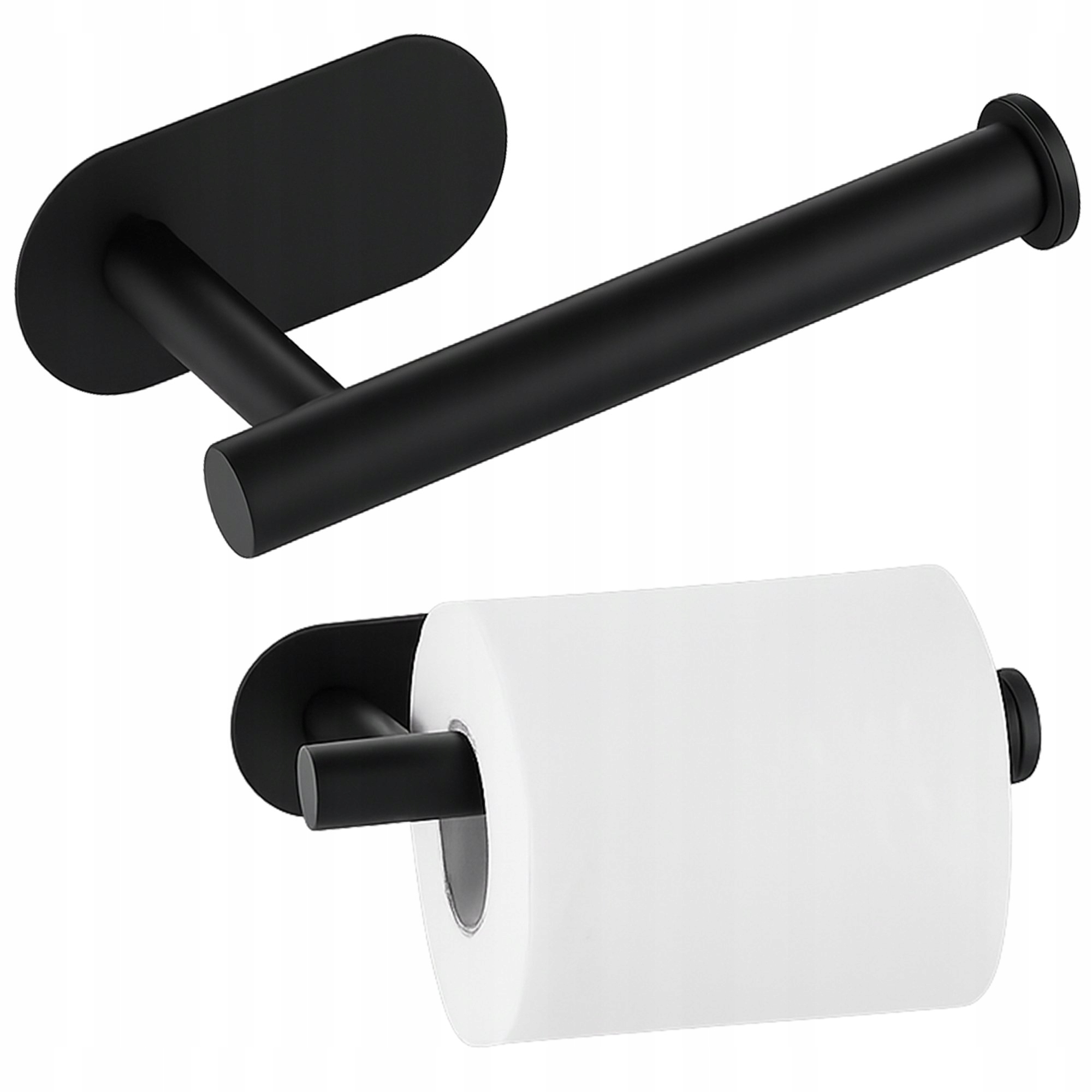 UCHWYT WIESZAK NA PAPIER TOALETOWY BEZ WIERCENIA SAMOPRZYLEPNY WC ŁAZIENKA
