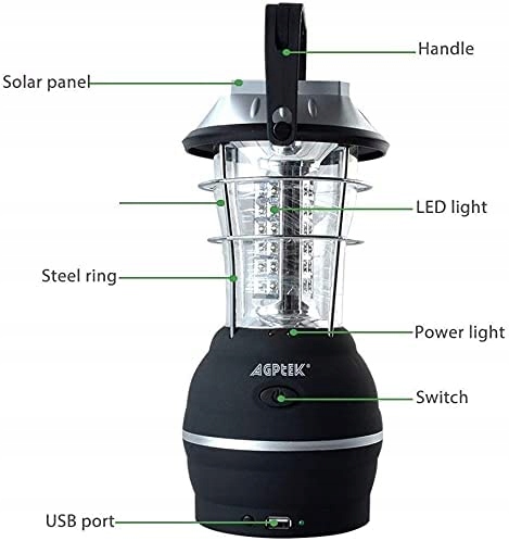 Lampa bateryjna Odoland LED 0 W z możliwością postawienia, z uchwytem