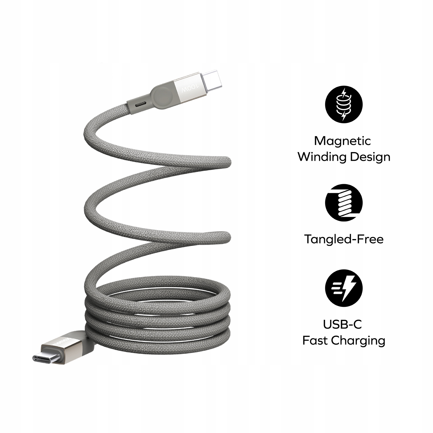 Kabel Momax USB typ C - USB typ C 2 m beżowy