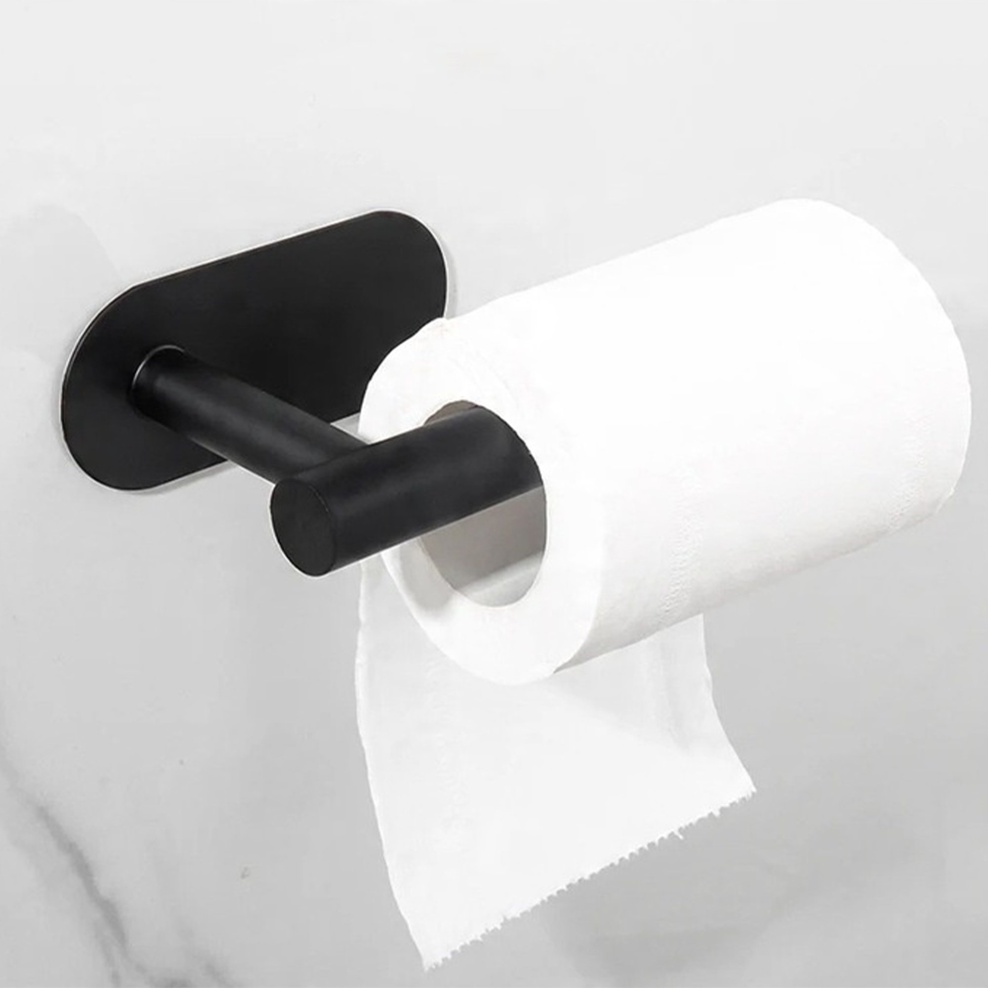 UCHWYT WIESZAK NA PAPIER TOALETOWY BEZ WIERCENIA SAMOPRZYLEPNY WC ŁAZIENKA