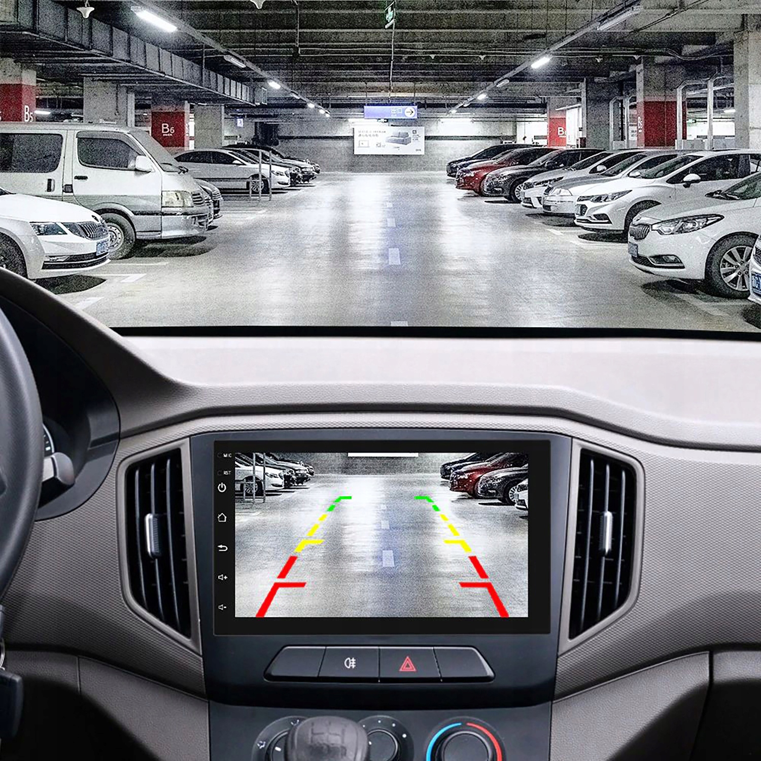 MEGA Radio Samochodowe ANDROID Bluetooth WiFi USB 2DIN GPS MIKROFON ZESTAW