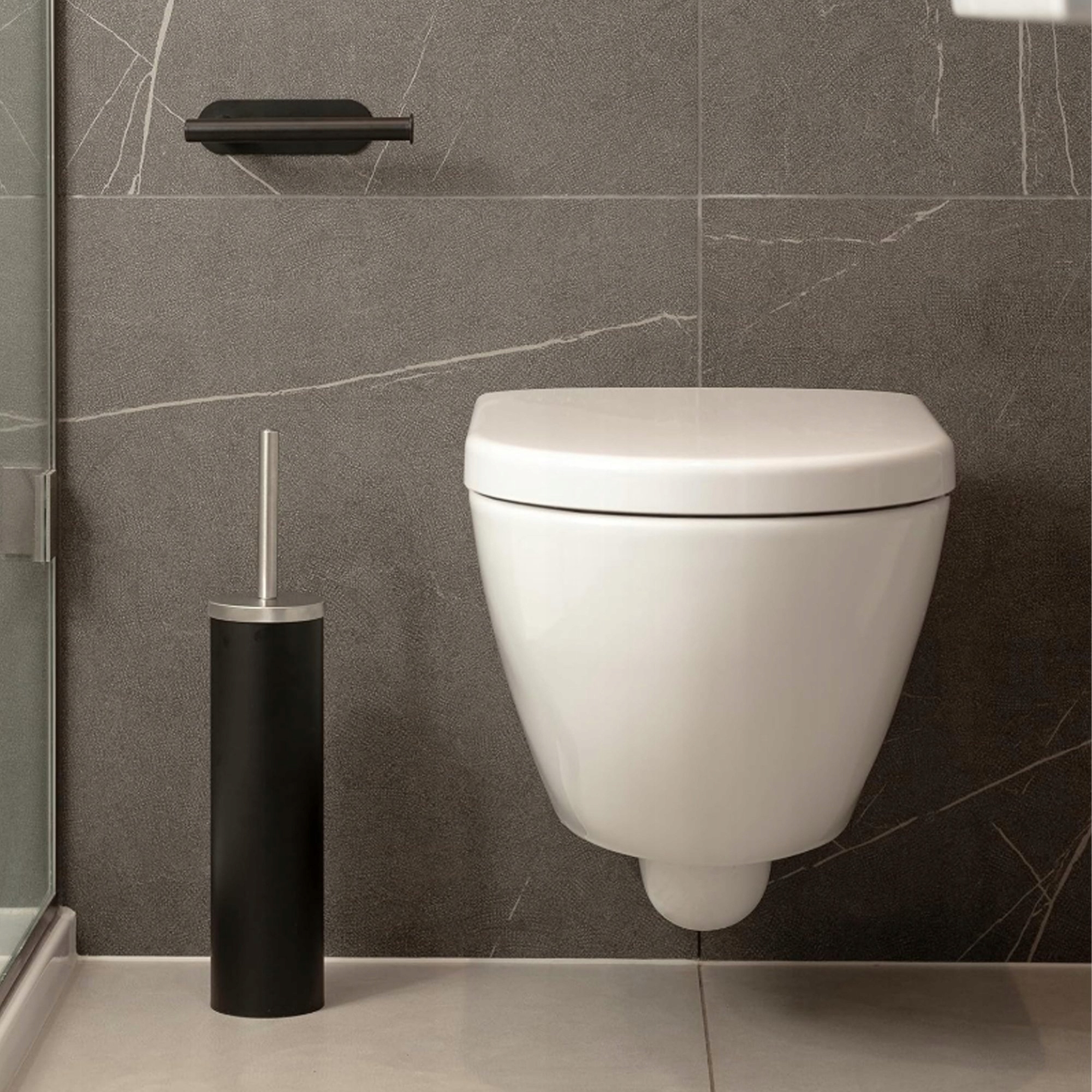 UCHWYT WIESZAK NA PAPIER TOALETOWY BEZ WIERCENIA SAMOPRZYLEPNY WC ŁAZIENKA