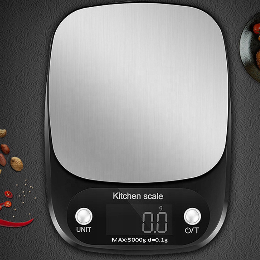 Waga kuchenna ARSA GO 0.1g TARA BATERIE GRAM UNCJA KARAT GRAM czarny 5 kg