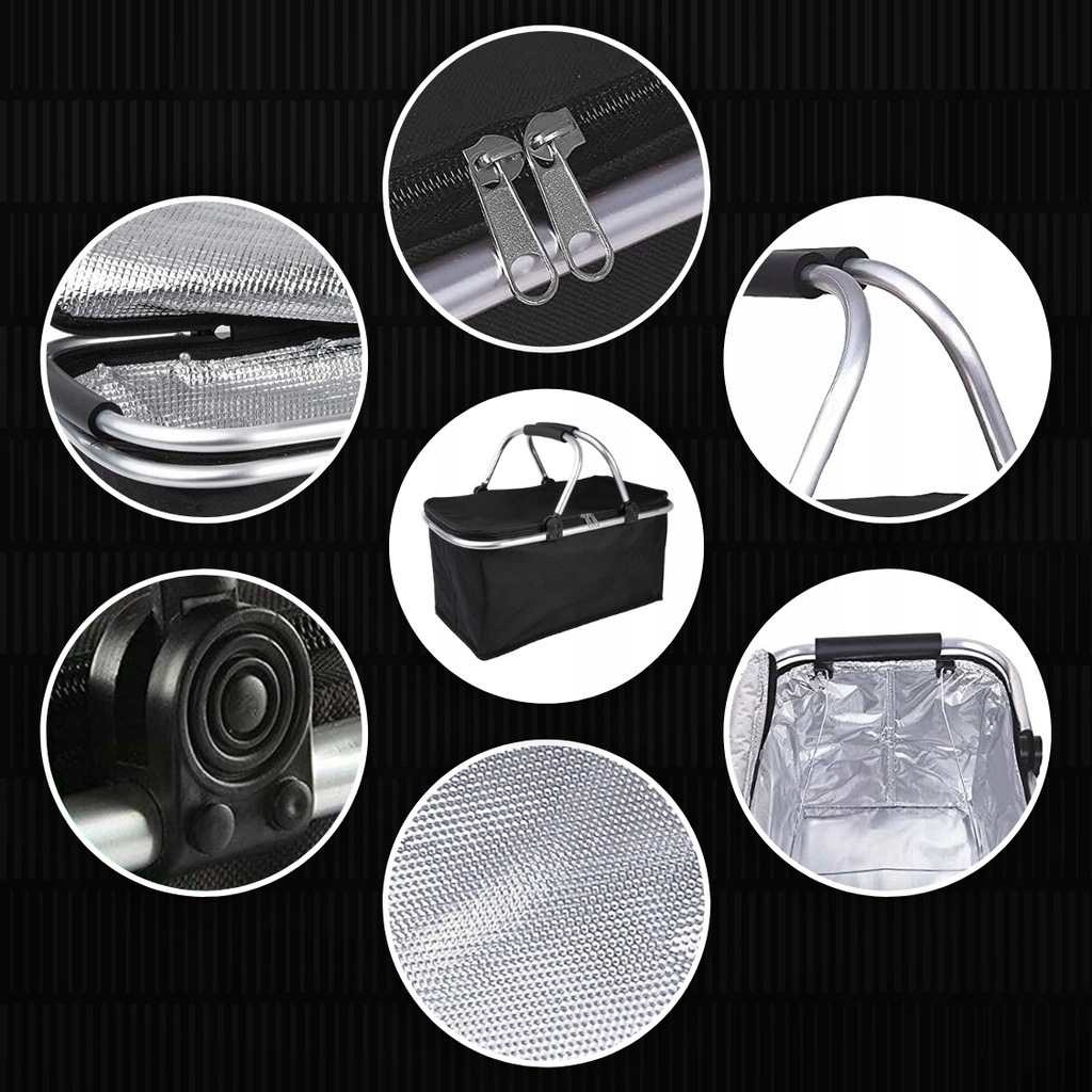 Kosz termiczny MEMFLOW TORBA PODRÓŻNA IZOLOWANA TERMICZNIE czarny 30 l