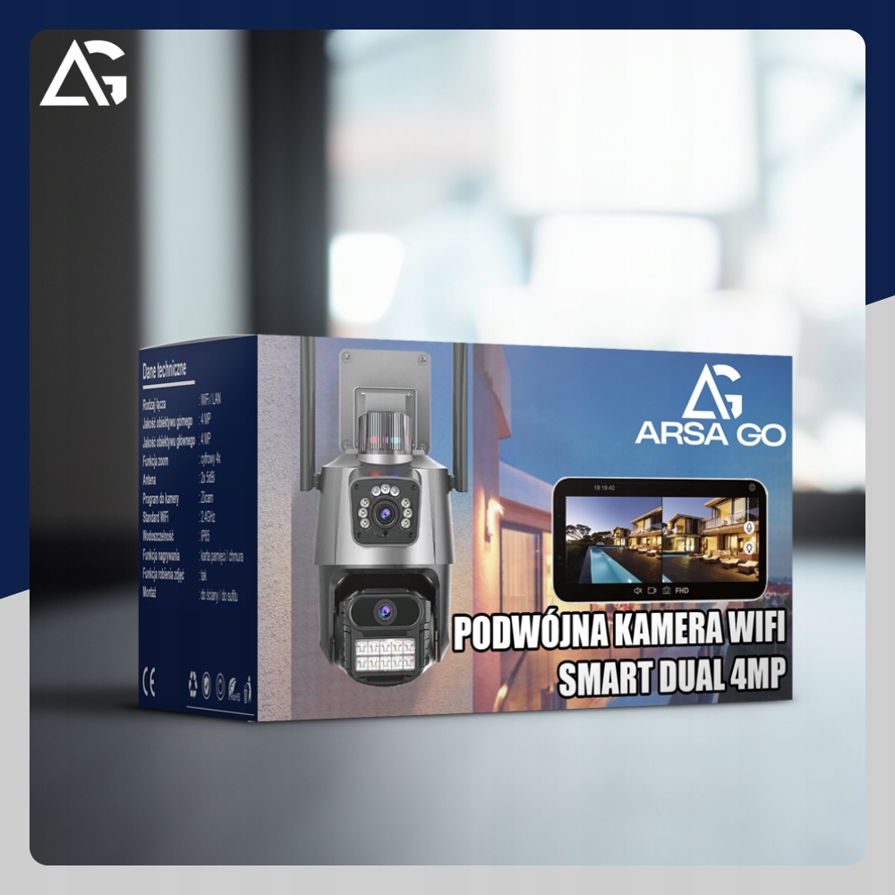 KAMERA ZEWNĘTRZNA WIFI OBROTOWA IP ARSA GO