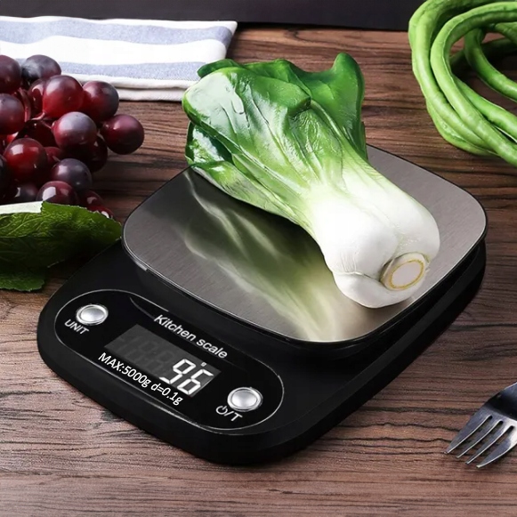 Waga kuchenna ARSA GO 0.1g TARA BATERIE GRAM UNCJA KARAT GRAM czarny 5 kg