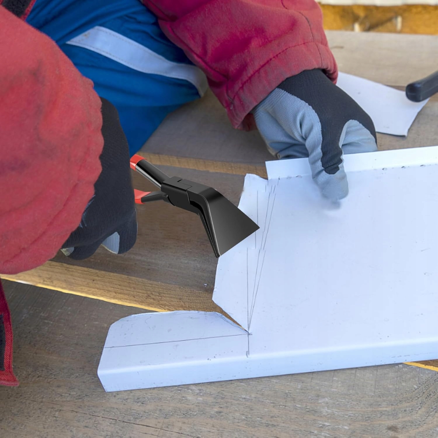 Cęgi szczypce kleszcze dekarskie blacharskie do gięcia blach 45° Silver