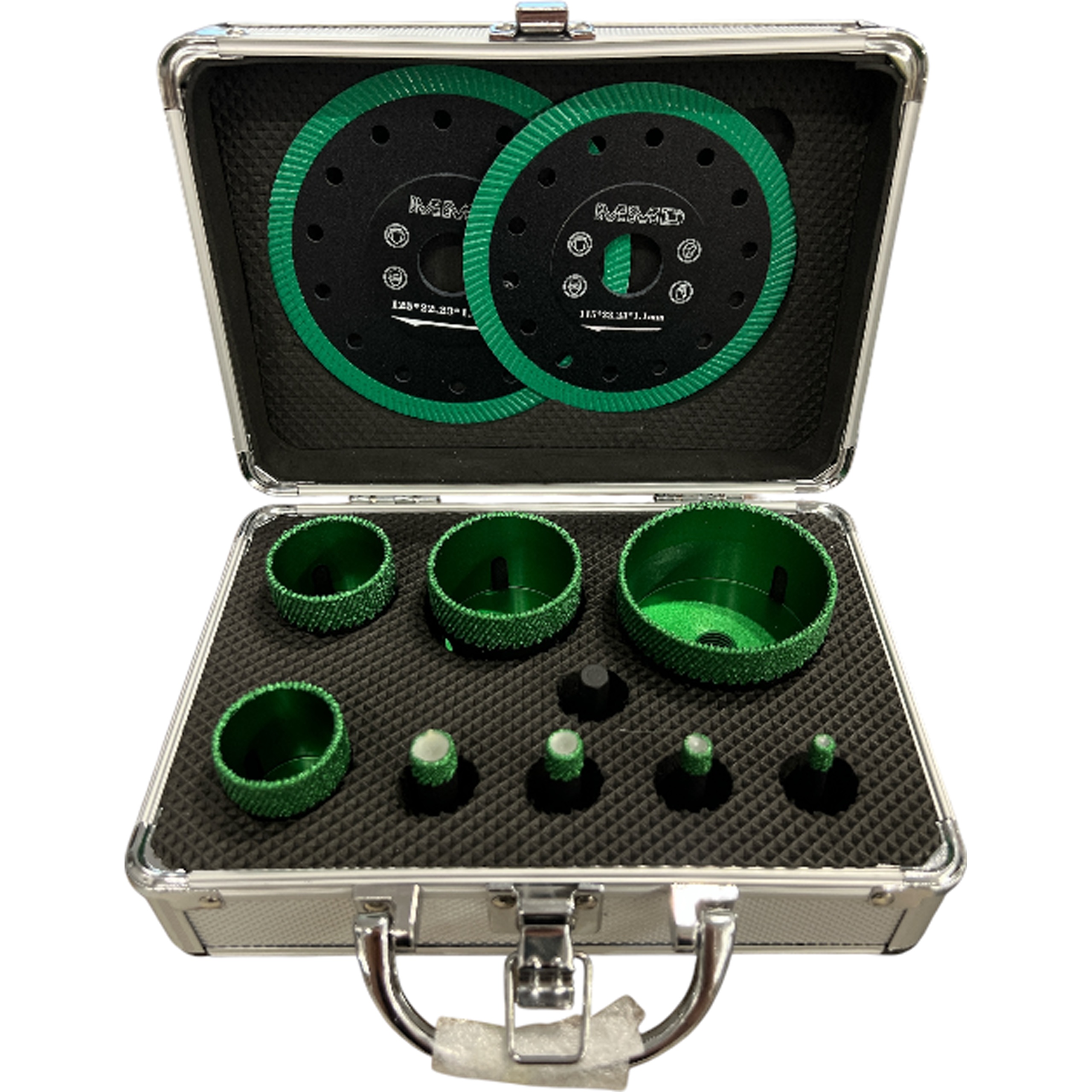 Zestaw otwornic MMD Ø6-68 mm + tarcze Ø115 i Ø125 mm + adapter + walizka