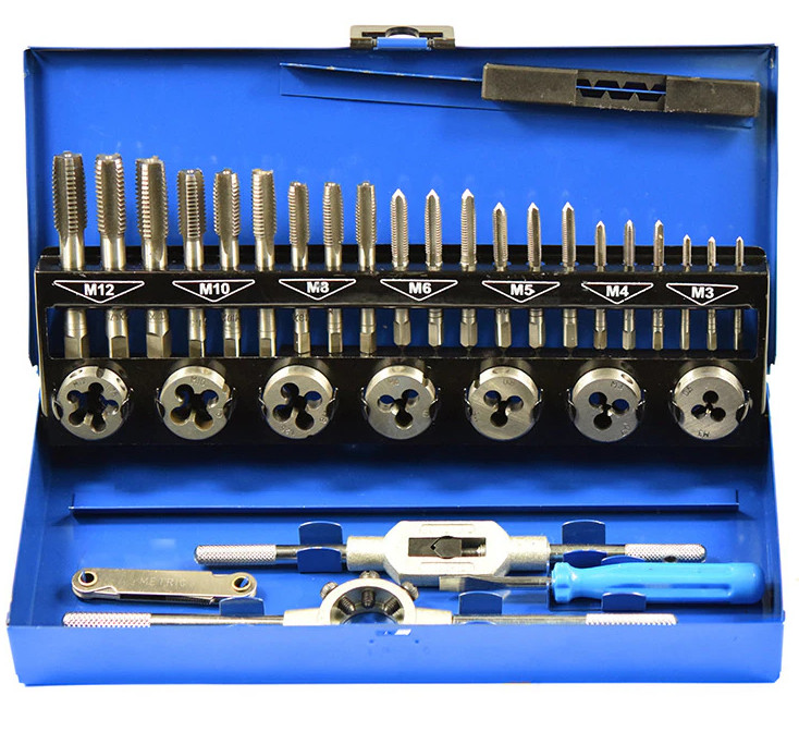 ZESTAW GWINTOWNIKÓW I NARZYNEK M3-M12 32 ELEMENTÓW