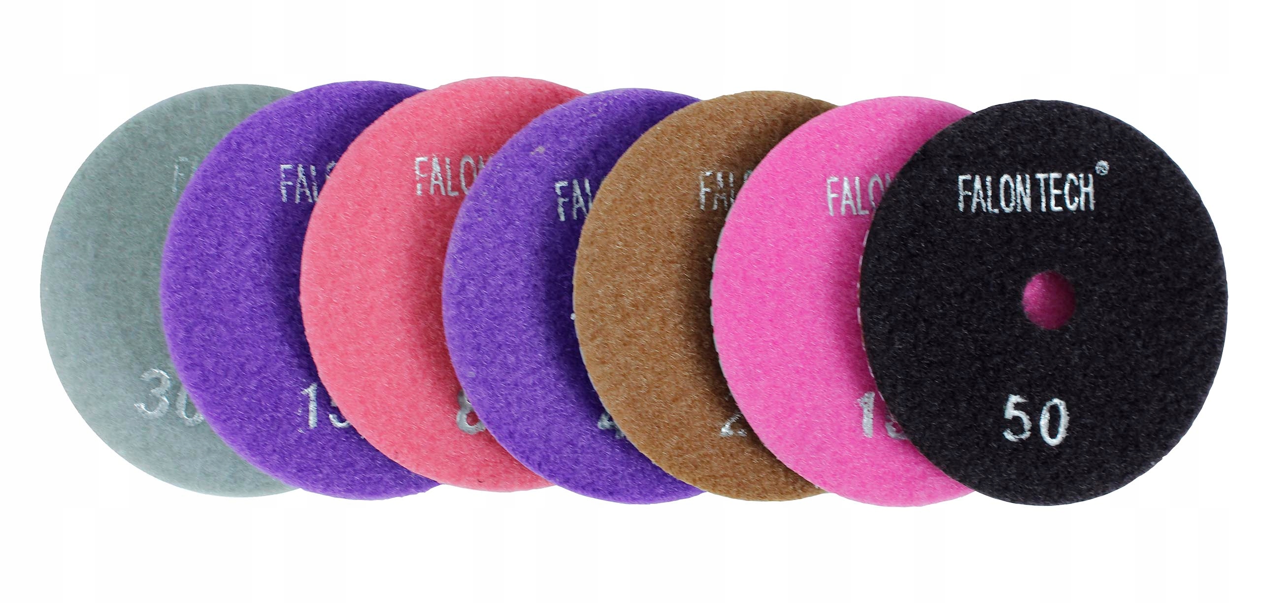 Tarcze do szlifowania gresu płytek na mokro 7 sztuk + dysk