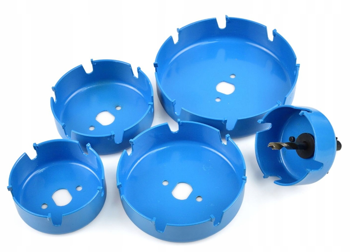 Otwornice widiowe GEKO 64-127 mm do drewna, płyt gipsowych i MDF 5 el.