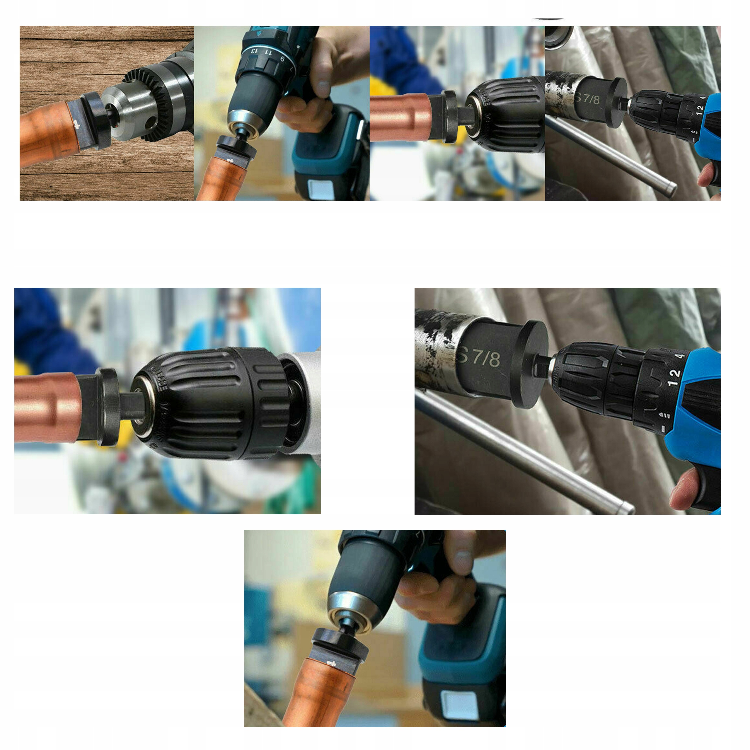 Zestaw bitów do roztłaczania kielichowania rur miedzianych 6 el. Falon-Tech