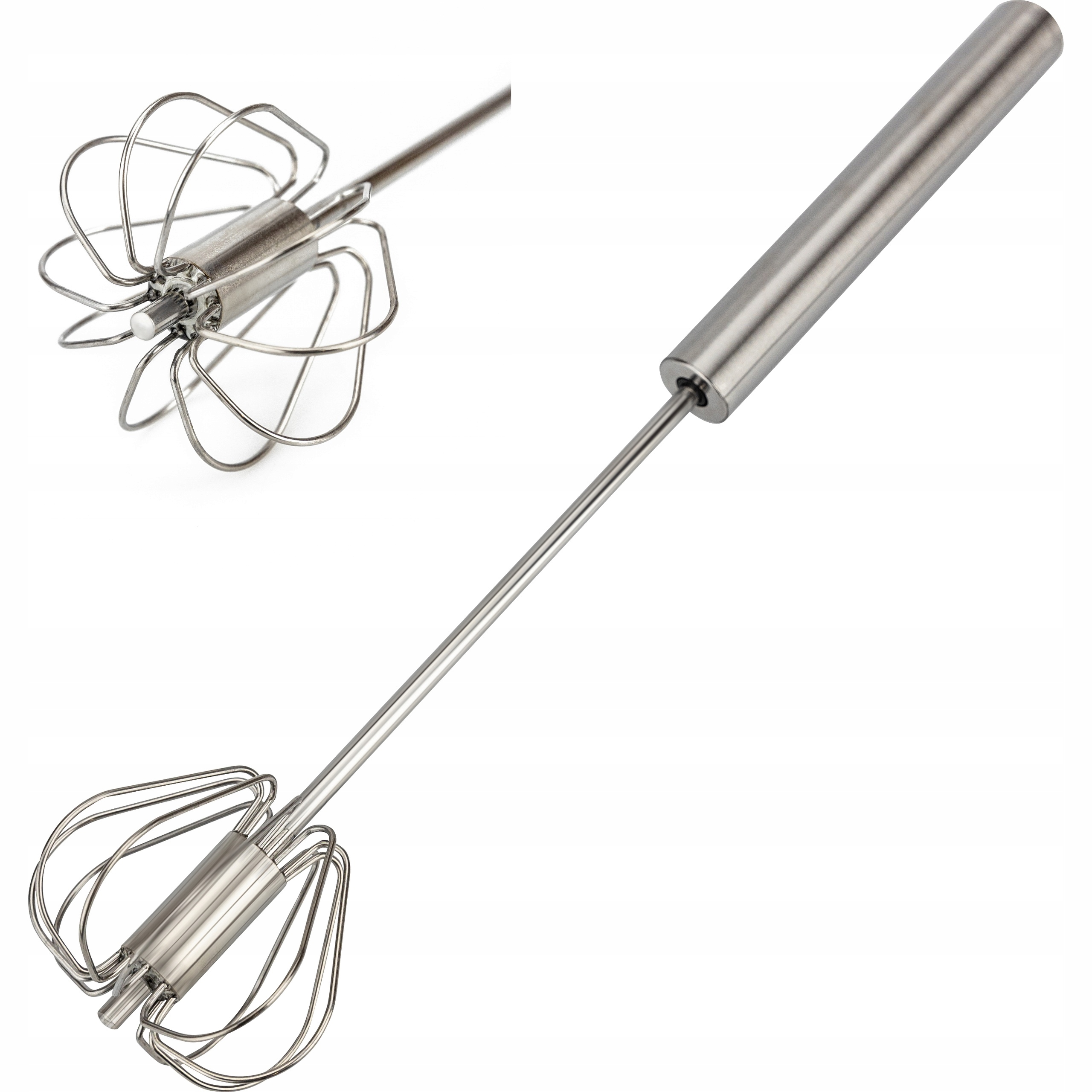 Obrotowa trzepaczka do jajek i śmietany stal nierdzewna VERGIONIC