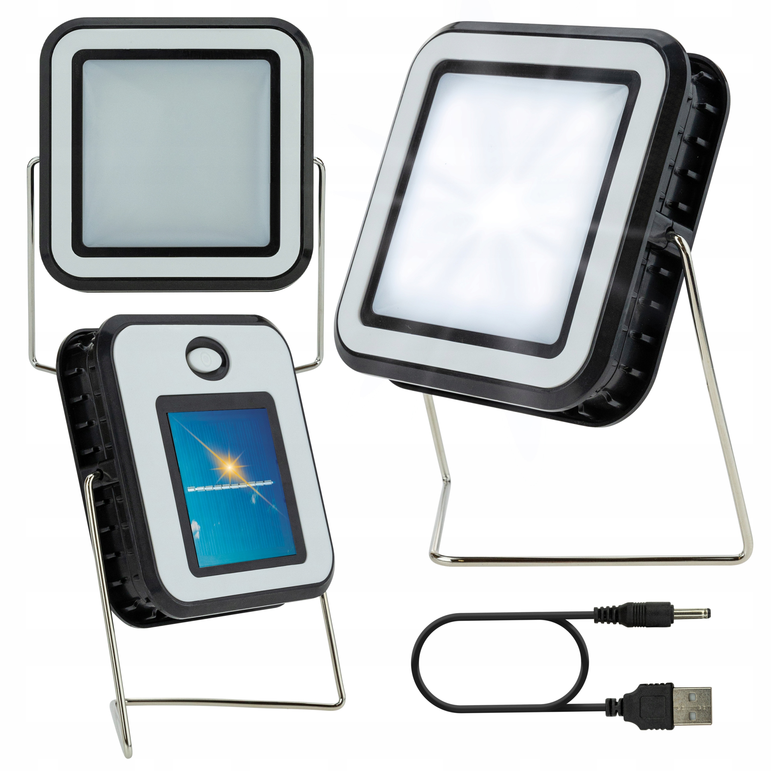 Lampa solarna kempingowa Led + USB VERGIONIC